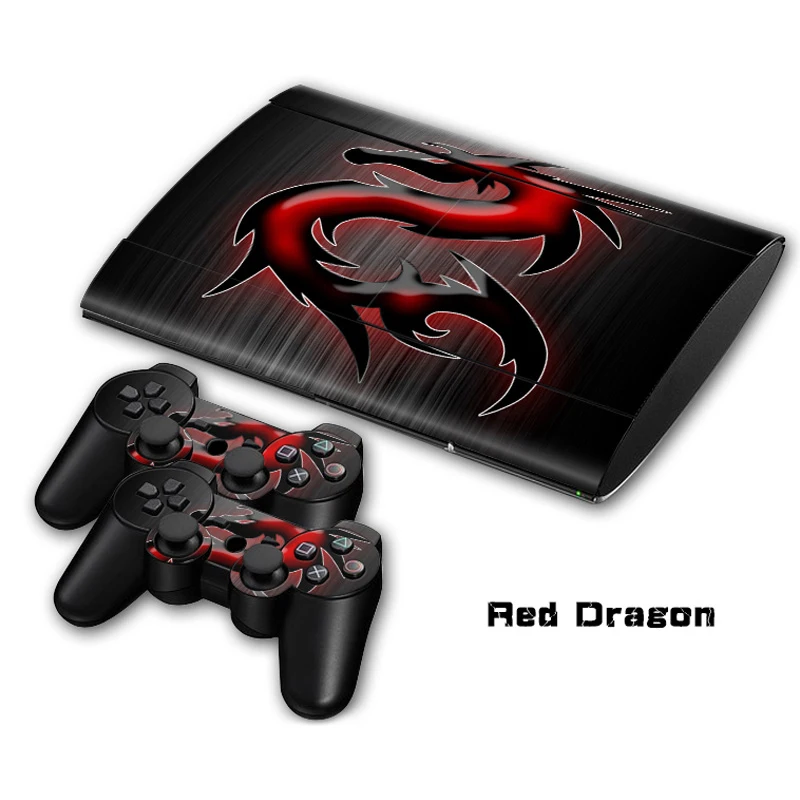 

Red Dragon Skin Sticker for Sony PS3 Playstation 3 Slim 4000 Console and Controller PS3 Slim 4000 Skins Sticker Decal