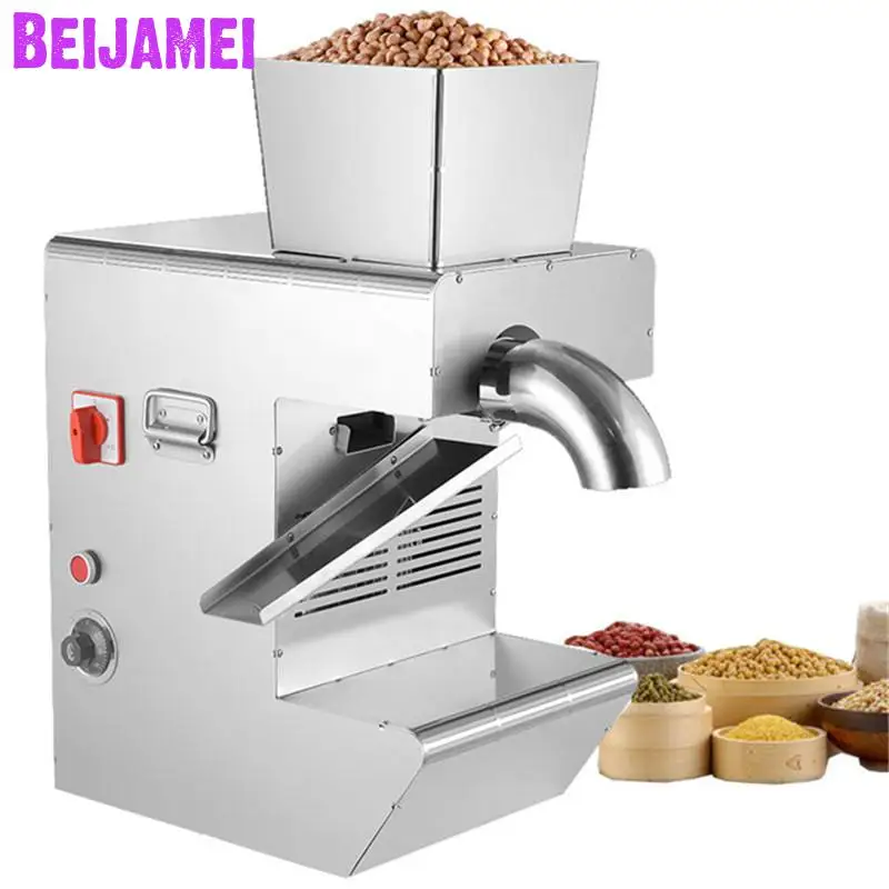 BEIJAMEI High Capacity Commercial Sesame Oil Press Maker Machine Cold Hot Peanut Sunflower Seeds Oil Extraction Expeller Presser