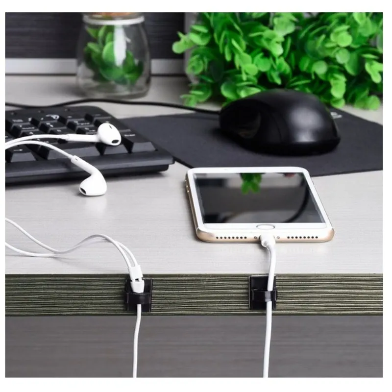 50 шт., держатель для кабелей, клейкие автомобильные кабельные зажимы, кабельный органайзер для проводов, зажим для шнура, фиксатор, автомобильный держатель для намотки кабеля