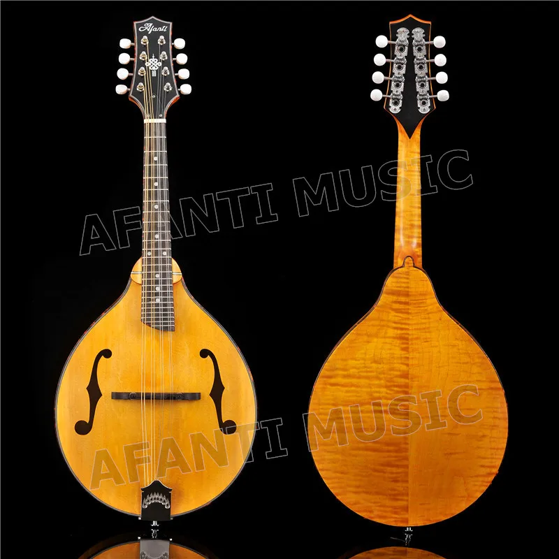 

Afanti Solid Spruce top / Solid Flamed Maple Back & Sides / Afanti A Mandolin with Ebony Fretboard(AMD-717)