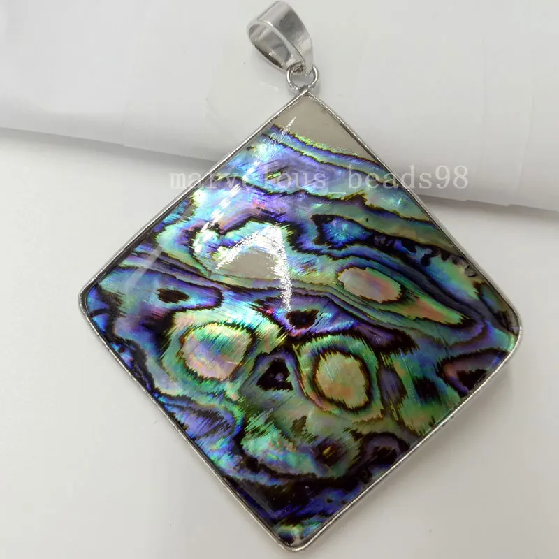 مجوهرات جميلة نيوزيلندا Ablone شل فراشة قطرة مستديرة الفن النساء الرجال قلادة حبة 1 قطعة WB497