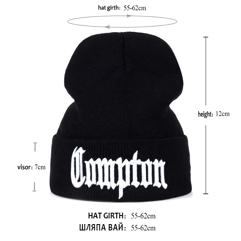 VORON 2017 new West beach gangsta nwa compton winter warm fashion Beanies Knitted bonnet Skullies Caps Hip hop gorros knit Hat