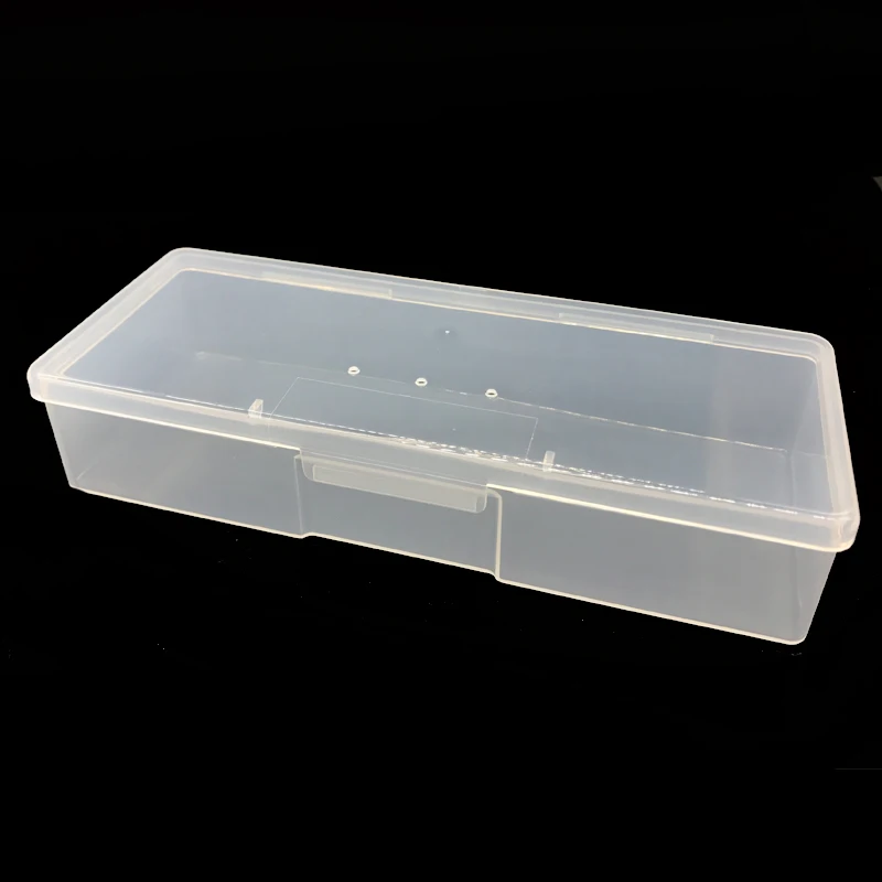 1 Piece Clear Empty Nail Art Storage Box Drill Bit Holder Container Nail Accessory Display Case Organizer Manicure Makeup Tool