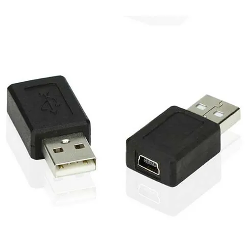 mini usb b 5 pins female jack to usb a 2.0 male connector adapter M/F new