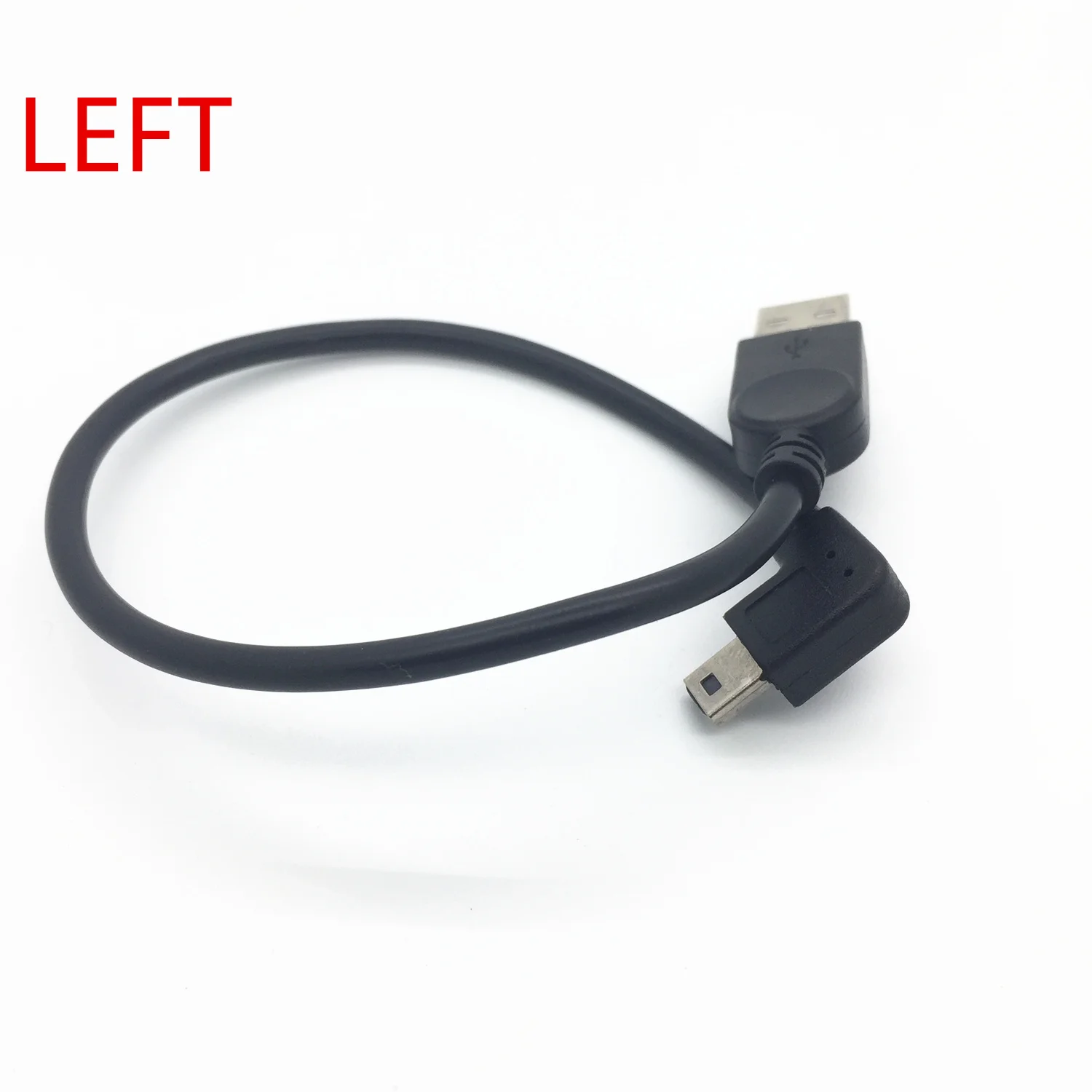  90 Degree Left Angle USB Type A Female To Mini B 5 Pin Male Cable Adapter