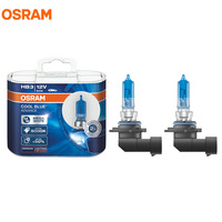 OSRAM 9005 HB3 5000K 12V 60W Cool Blue Advance Halogen Bulbs Xenon Mega White 50% More Light Car Lamps Hi/Lo Beam Pair 9005CBA