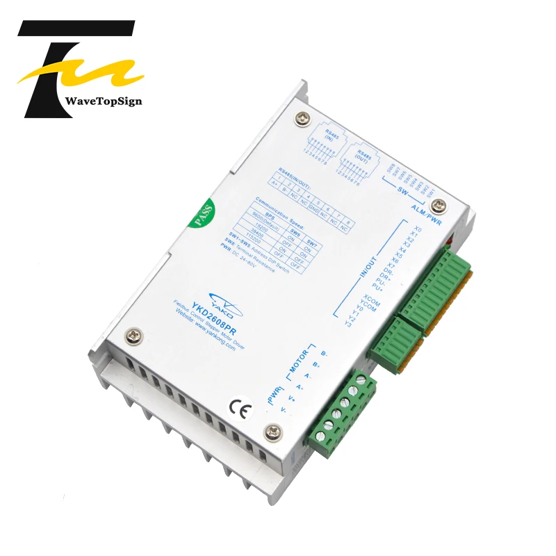 Controlador de Motor paso a paso Digital tipo Bus de 2 fases YKD2608PR YKD2608PC entrada DC24V-80V Motor de partido 86 interfaz de RS-485 serie