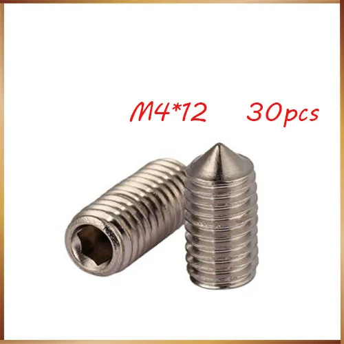 Free shipping304 stainless steel tip set screws Jimi headless screw top wire set screws M4*12