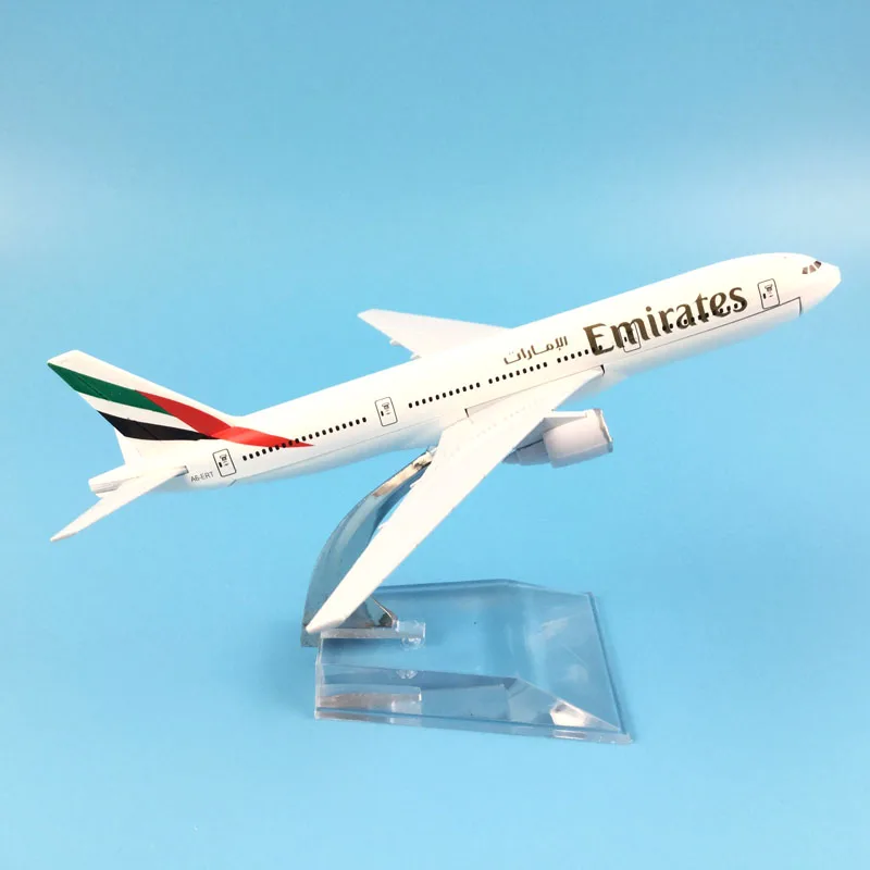 JASON TUTU 16cm Air Emirates Airlines Boeing 777 Airways Airplane Model Airplane Diecast Metal 1/400 Scale Planes