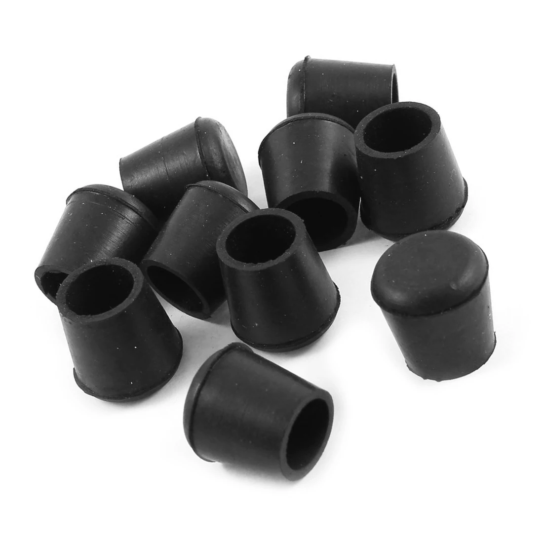 Hot Sale 10 Pcs Rubber Cone Shape Desk Feet Protector Chair Leg Tip Pad Black