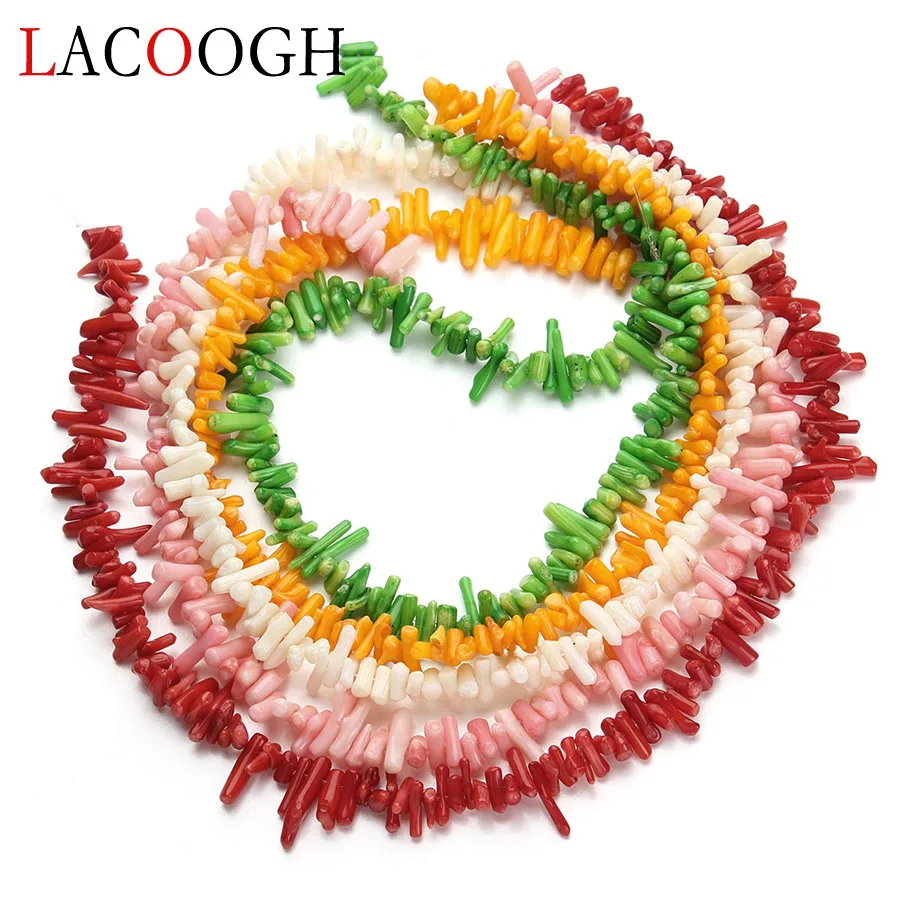 6-15 مللي متر غير النظامية الأحمر/الأصفر/الأبيض/الأخضر الطبيعي المرجان الخرز فاصل فضفاض الخرز صالح DIY المرجانية حبة سوار قلادة المواد