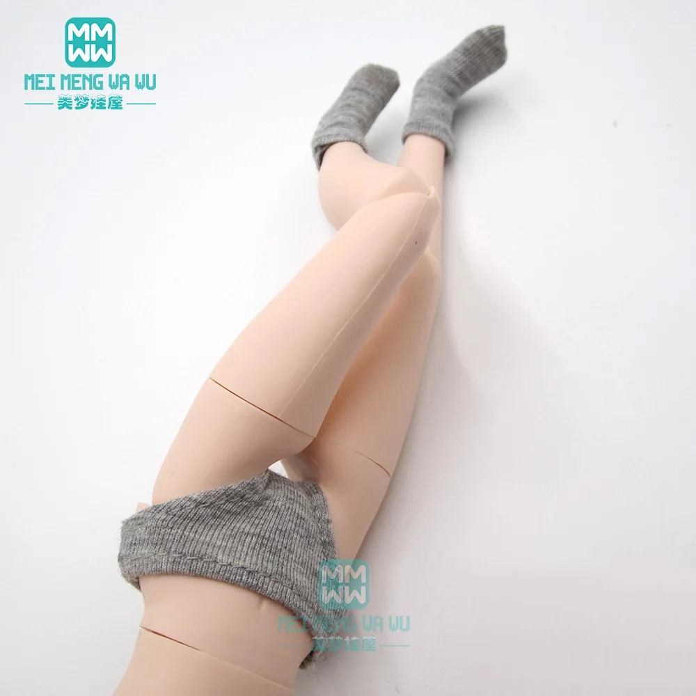 Accessories for dolls for Blyth Azone OB22 OB24 doll Fashion Plain underwear, socks set white, gray, pink