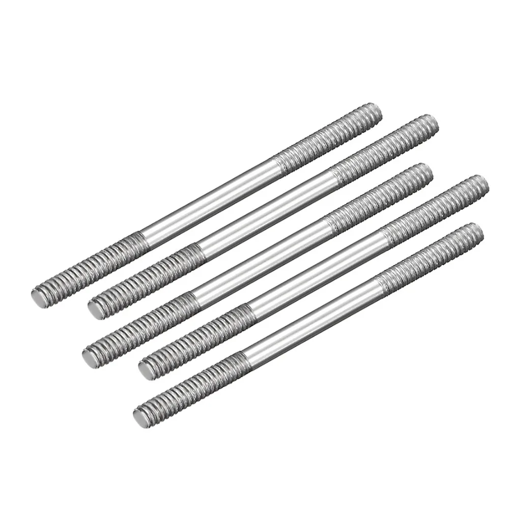 Uxcell 5pcs M2 Pushrod 커넥터 스테인레스 스틸 링키지 RC 보트 자동차 비행기 헬리콥터 L30mm 25mm 35mm 45mm 65mm 75mm