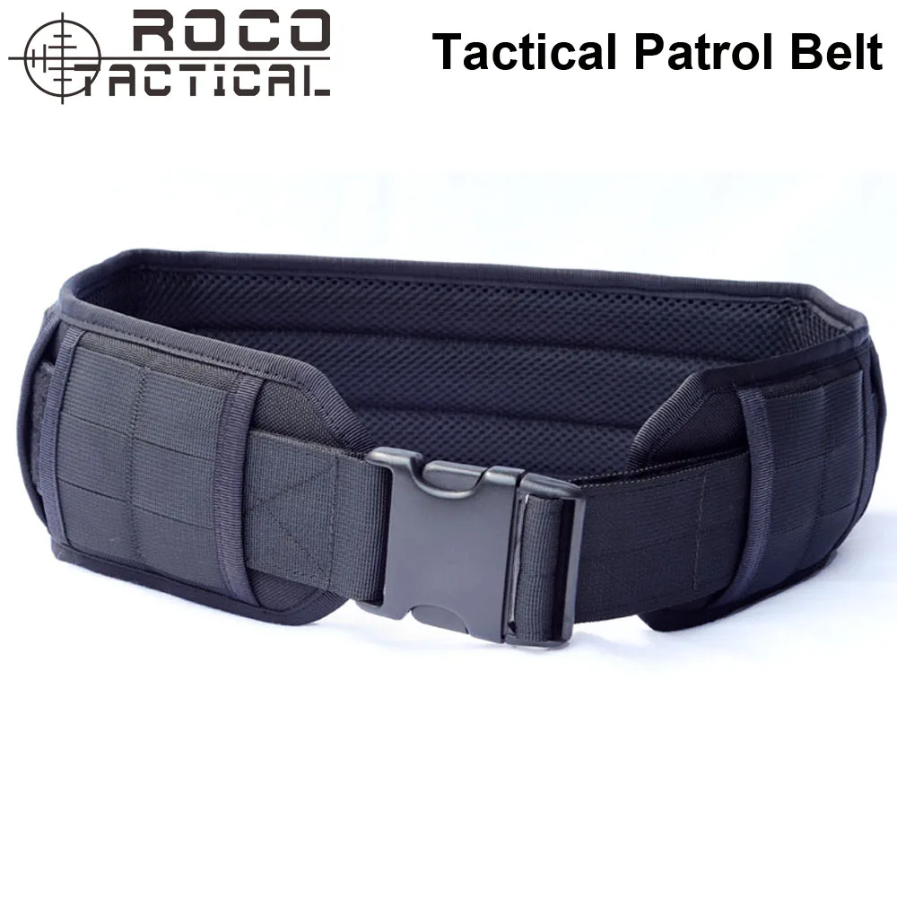 

ROCOTACTICAL Tactical Molle Padded Patrol Belt Military Combat Waist Belt Airsoft Army Battle Belt Operator Gun Pistol Belt