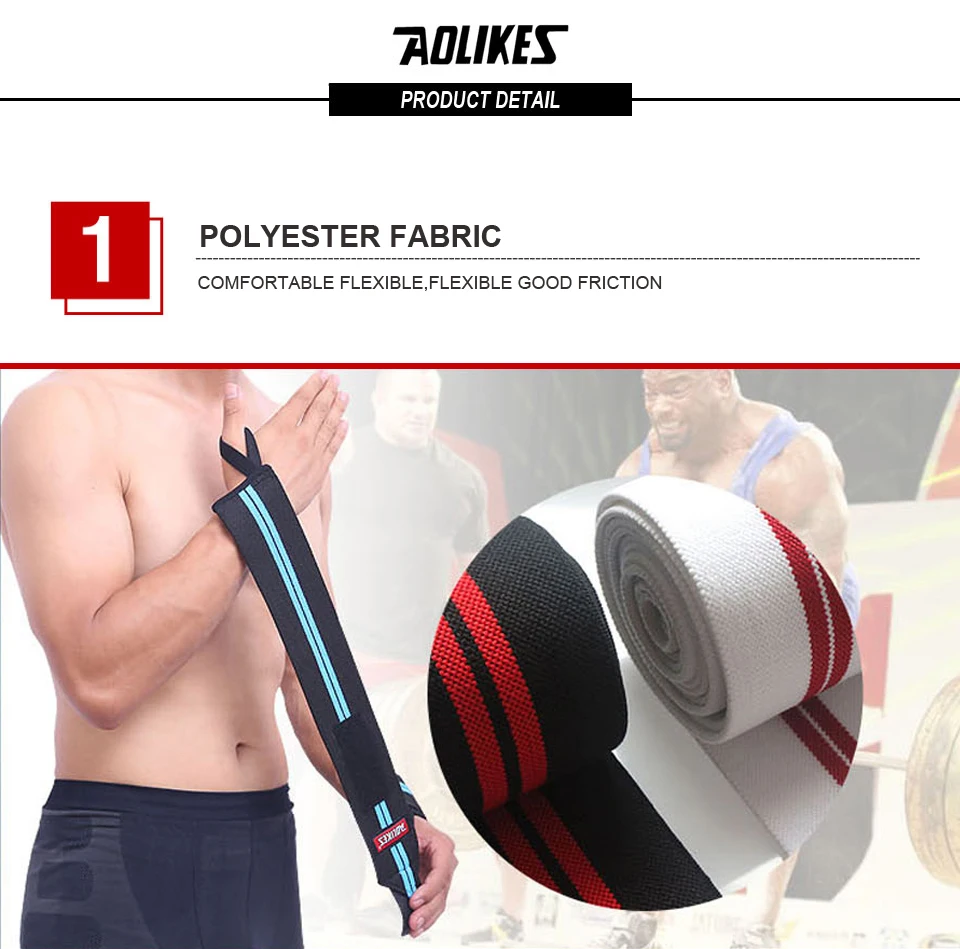AOLIKES 1 Paar Handgelenkbandagen für Gewichtheben, Fitnessstudio, Handgelenkschlaufen für Gewichtheben, Handgelenkstütze für Powerlifting, Krafttraining – Detail 14