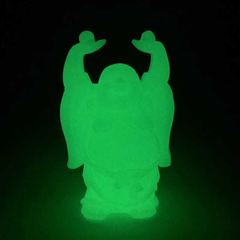 Glowing Man-made Jade Stone Chinese Maitreya Buddha Statue Sculpture For Home Garden Decoration Laughing Buddha Statues Figurine