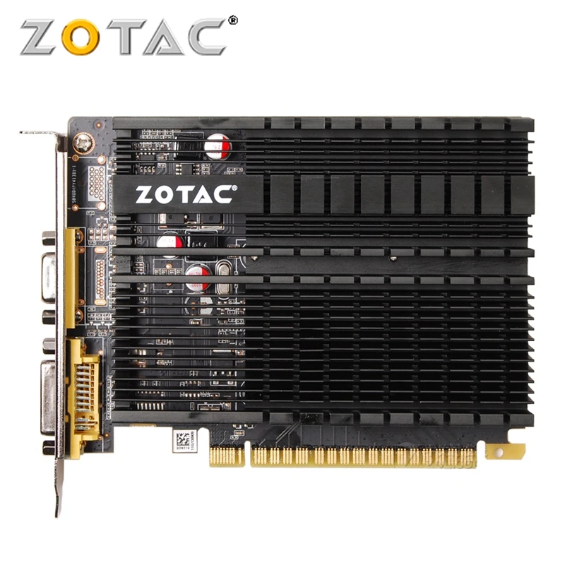 ZOTAC-tarjeta de vídeo GeForce GT 610, 1GB, 64 bits, GDDR3, mapa GPU para NVIDIA, GT610 Original, 1GD3, GT610-1GB, Dvi, VGA, PCI-E