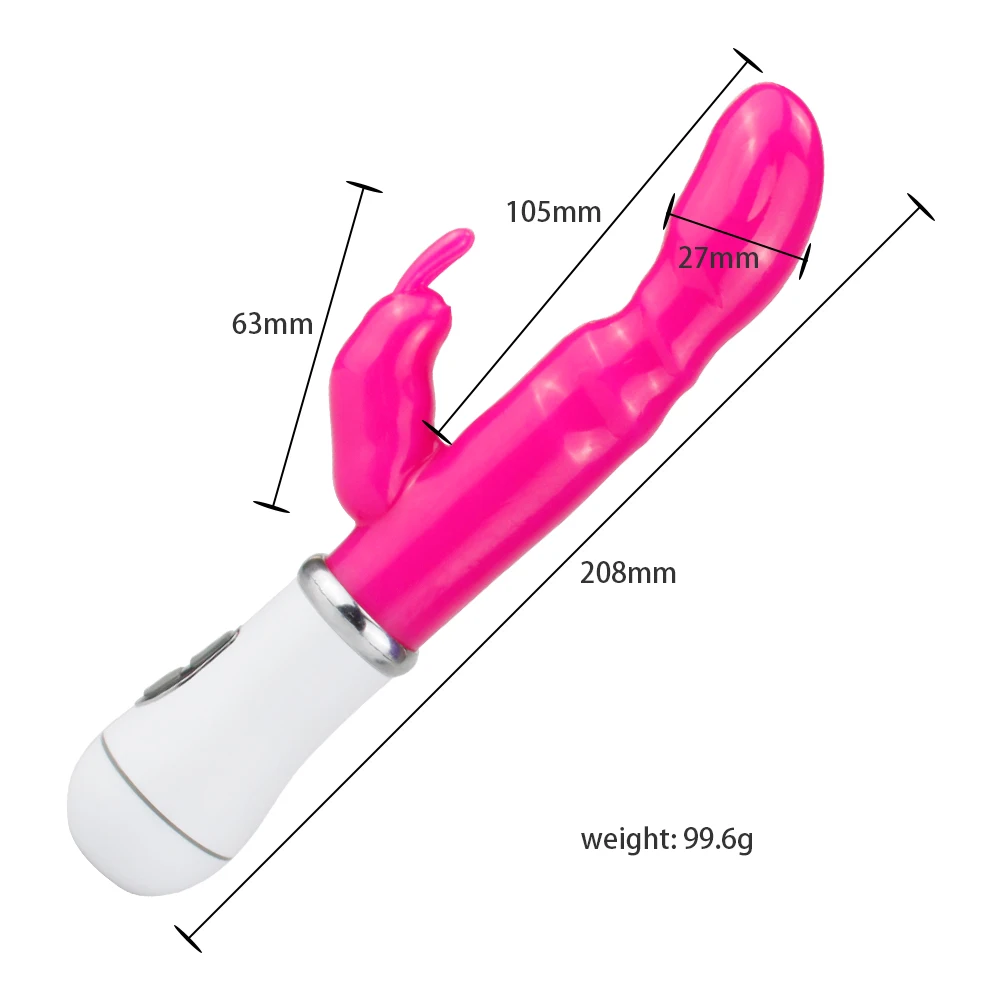 Getaran Ganda Kelinci Vibrator Seks Mainan untuk Wanita Silikon Vagina Klitoris Pijat G Spot Stimulator Wanita Masturbasi