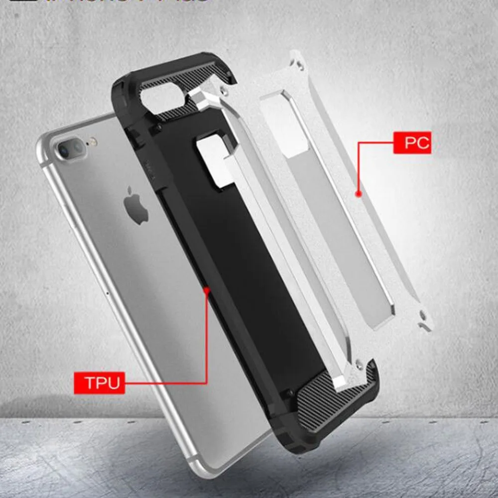 For iphone 14 13 12 11 X XS MAX XR 6S case Shockproof Hybrid TPU Armor Silicone Rubber Cover For iphone 6 6s Plus 7 8 plus Coque
