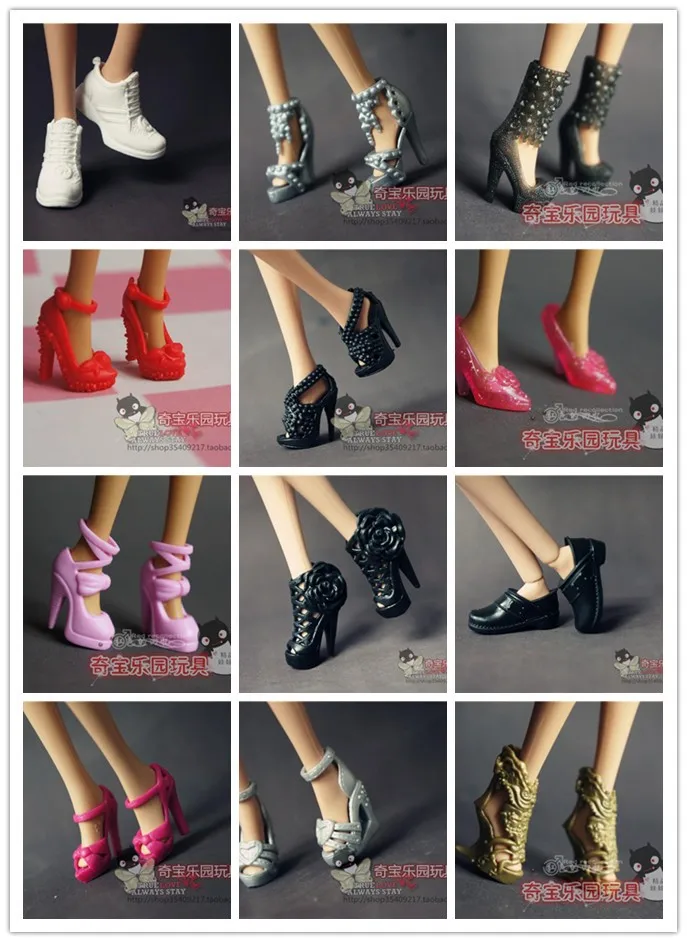 doll shoes Fashion nice Children american Girls Gift pullip Doll Accessories lot shoes Princess sexy casual For Barbie Doll 174