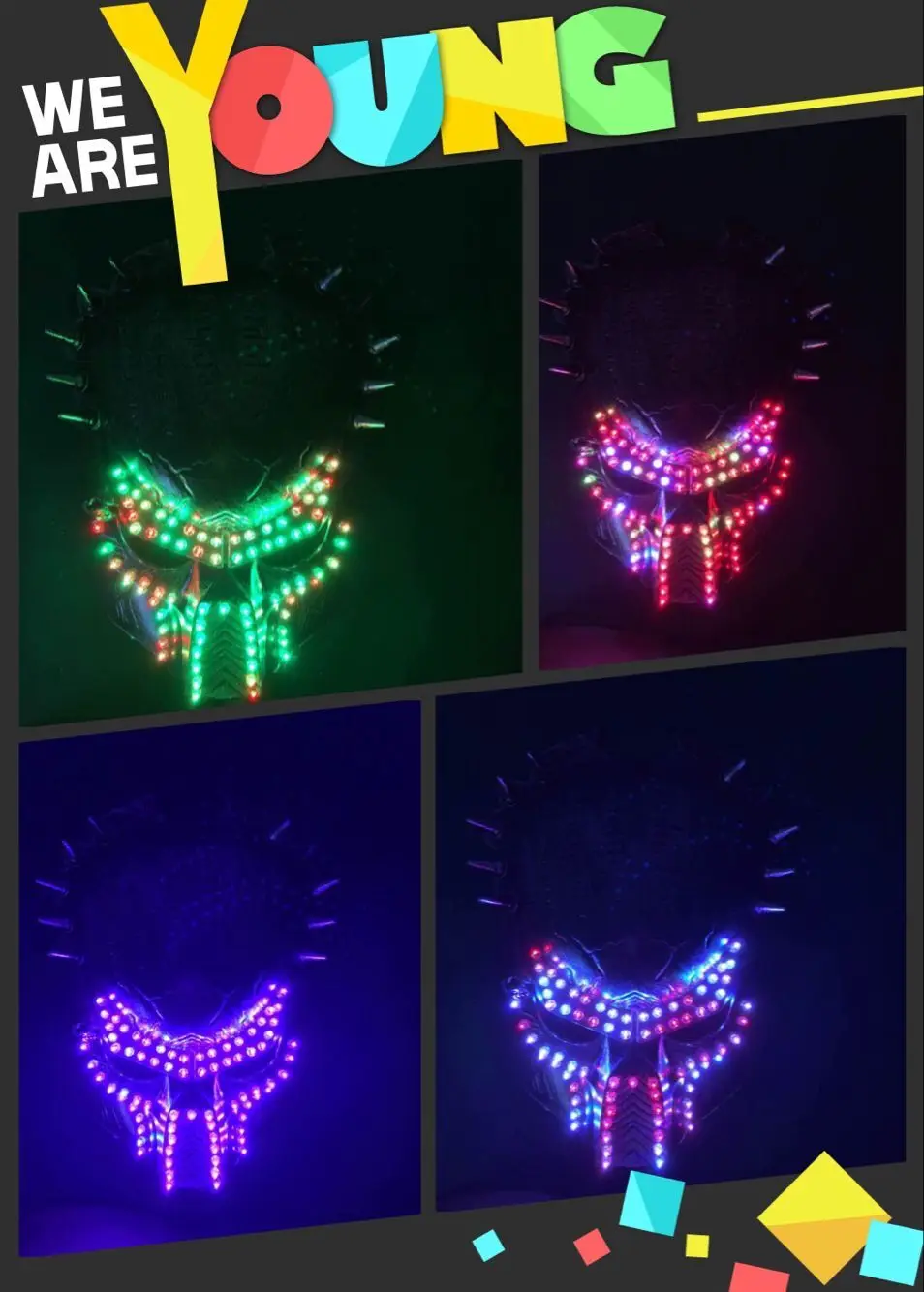 LED Mask for nightclub stage performance show