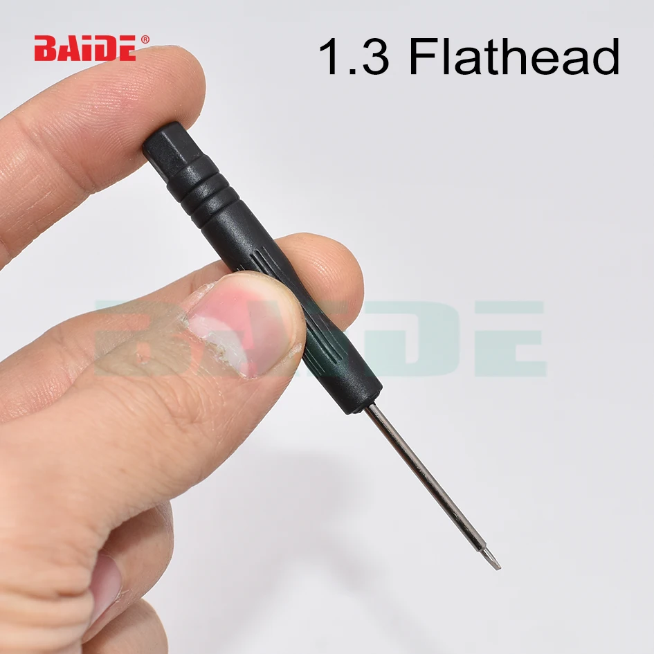 New 1.3mm Flathead Straight Screwdriver Slot Type Slotted Screwdrivers Open Tool for Computer Toy Phone Repairing 3000pcs/lot