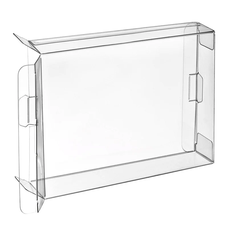 H 10 Pcs Clear Box Case Sleeve CIB Protector for SNES N64 Games Cartridge Box