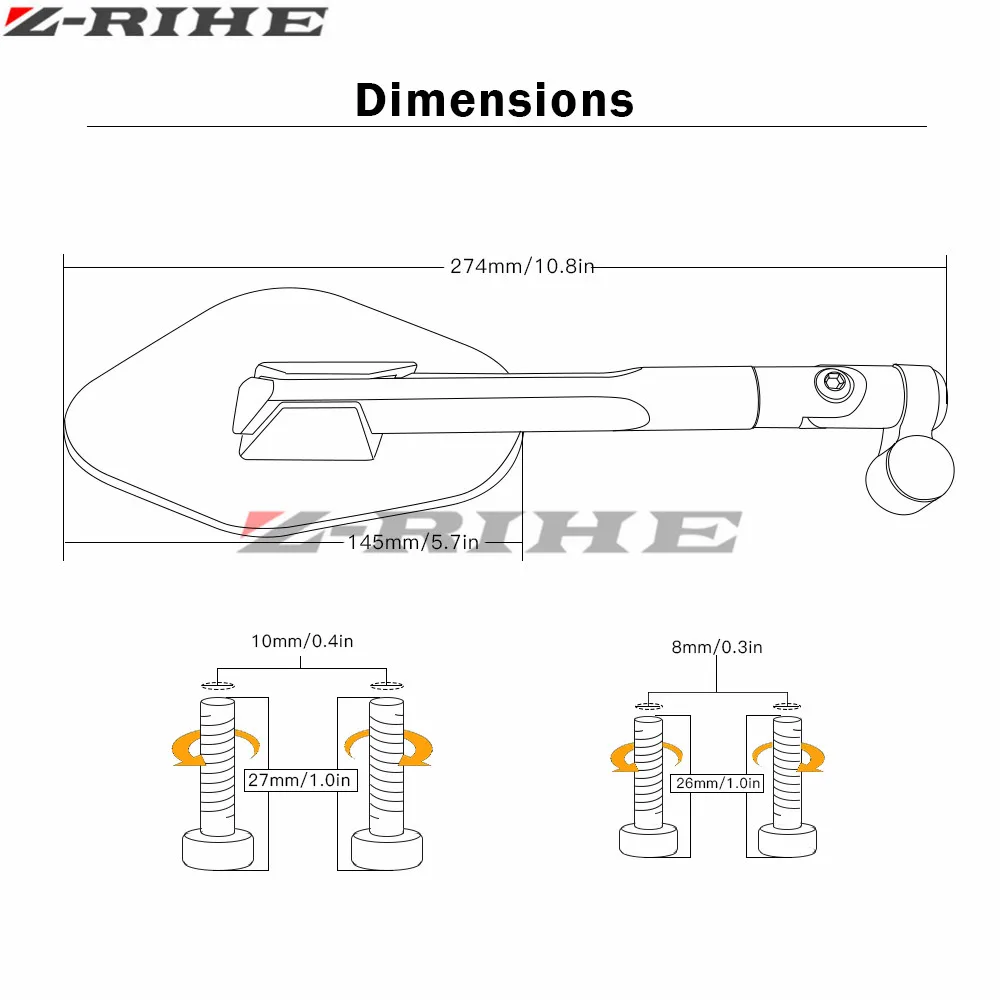 Motorcycle Mirrors motorbike moto CNC Rearview side Mirror Aluminum For honda PCX 125/150 PCX125/150 PCX150 PCX 150 all year