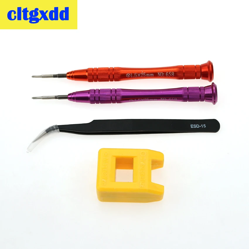 Cltgxdd precision Y + 1.5mm three-wing cross  open Screwdriver Elbow Tweezers With Magnetizer four-piece repair tools