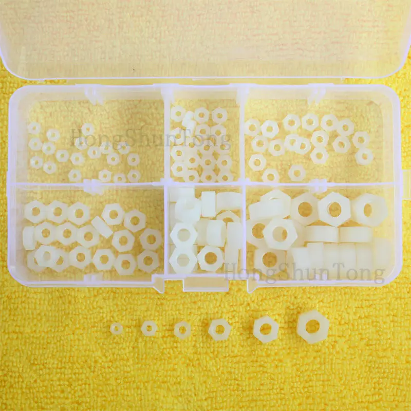 120pcs/box Nylon White M2/M2.5M3/M4/M5/M6 Hex Nuts/Hexagon nuts/Protection Dome Head hex Nuts in line with ROHS