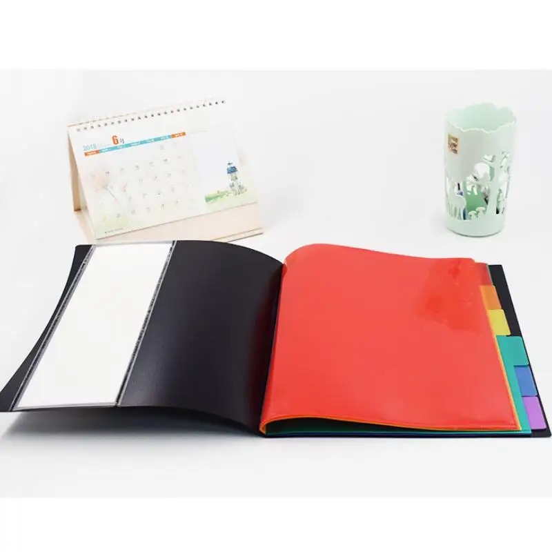 New Multi-Page File Folder A4 PP Holder Storage Bag Plastic Budget Binder For Documents Desk Stationery Filing Products