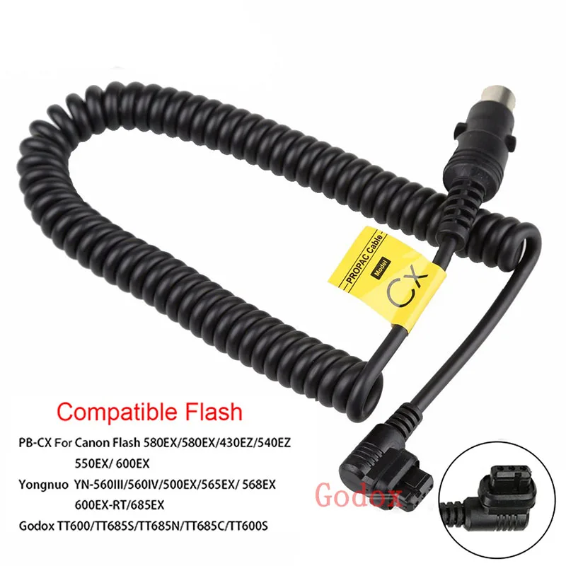 موصل حزمة بطارية فلاش LED من Godox ، كابل طاقة لكانون ، يونغنو ، نيكون ، سوني ، ميتز ، CX ، NX ، LX ، PB960 ، PB820