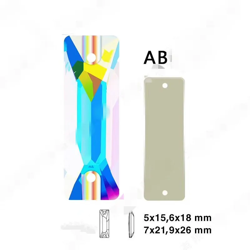 

K9 6x18 мм 7x21 мм 8,5x26 мм #3255 все размеры AB & Clear Cosmic Baguette пришивные стразы с плоской задней стороной кристальные камни для шитья