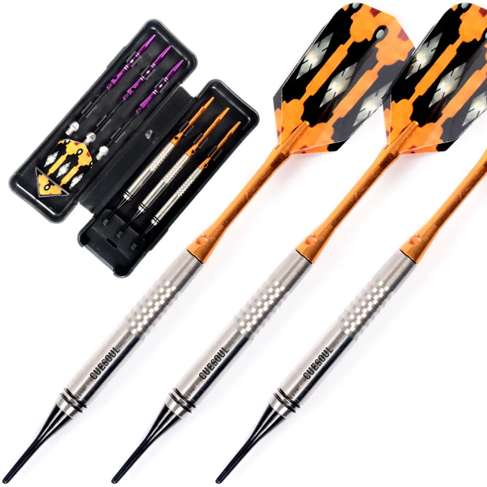 

Cuesoul 85% Tungsten 16 Grams Dart Barrel Tungsten Soft Tip Darts Set