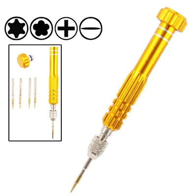 5 in 1 Gold Series Screwdriver Sets for iPhone 5 & 5S & 5C / iPhone 4 & 4S (T5 / T6 / 1.2 / 1.5 / 0.8)