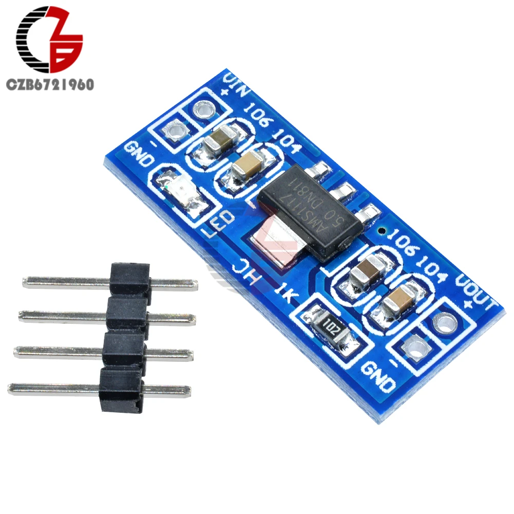 LM1117 AMS1117 DC-DC 6V-12V to 5V Step Down Power Converter Supply Module Voltage Converter Supply for Arduino Raspberry Pi