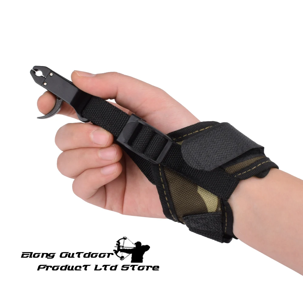 1X Camo Color Release Aid Trigger Compound Bow Strap Shooting Hunting Accessories Wrist Archery Bow