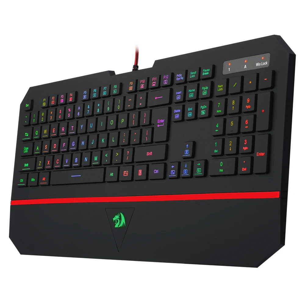 Gaming Keyboard K502 Redragon Kaeyboard RGB LED Backlit Illuminated Keyboard 104 Key Computer Gaming Keyboard SilentWrist Rest image 2