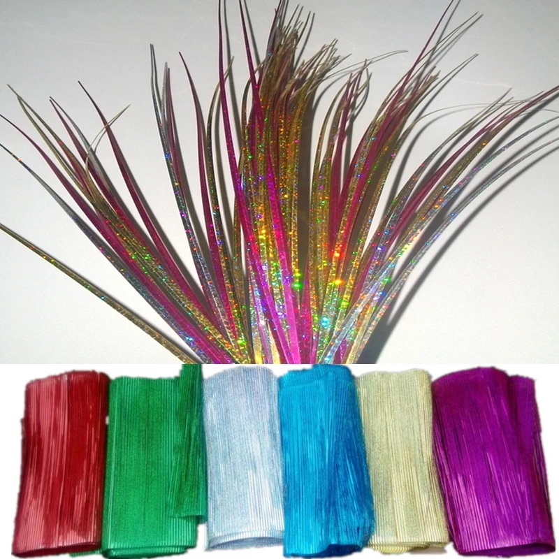 

Christmas and Halloween Home Outdoor Holiday Decoration Materials Feather PVC Feather Laser Onion Grass