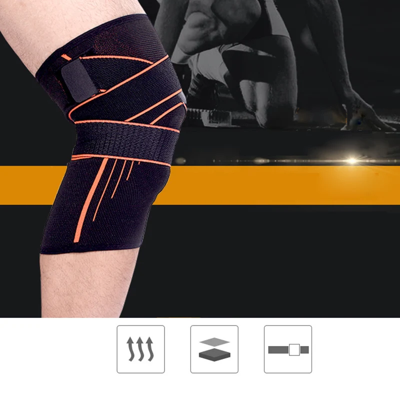 Fitness Knee Protector Safety Protection Elastic Nylon Bandage Arthritis Sport Kneepad Elbow Support Braces Rollers Sleeve