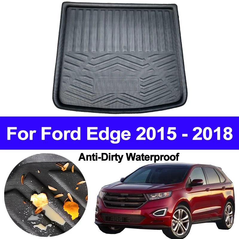 For Ford Edge 2015 2016 2017 2018 Car Auto Rear Boot Cargo Liner Trunk Floor Mat Carpet Tray Mats Pad Mat Carpets Anti-dirty