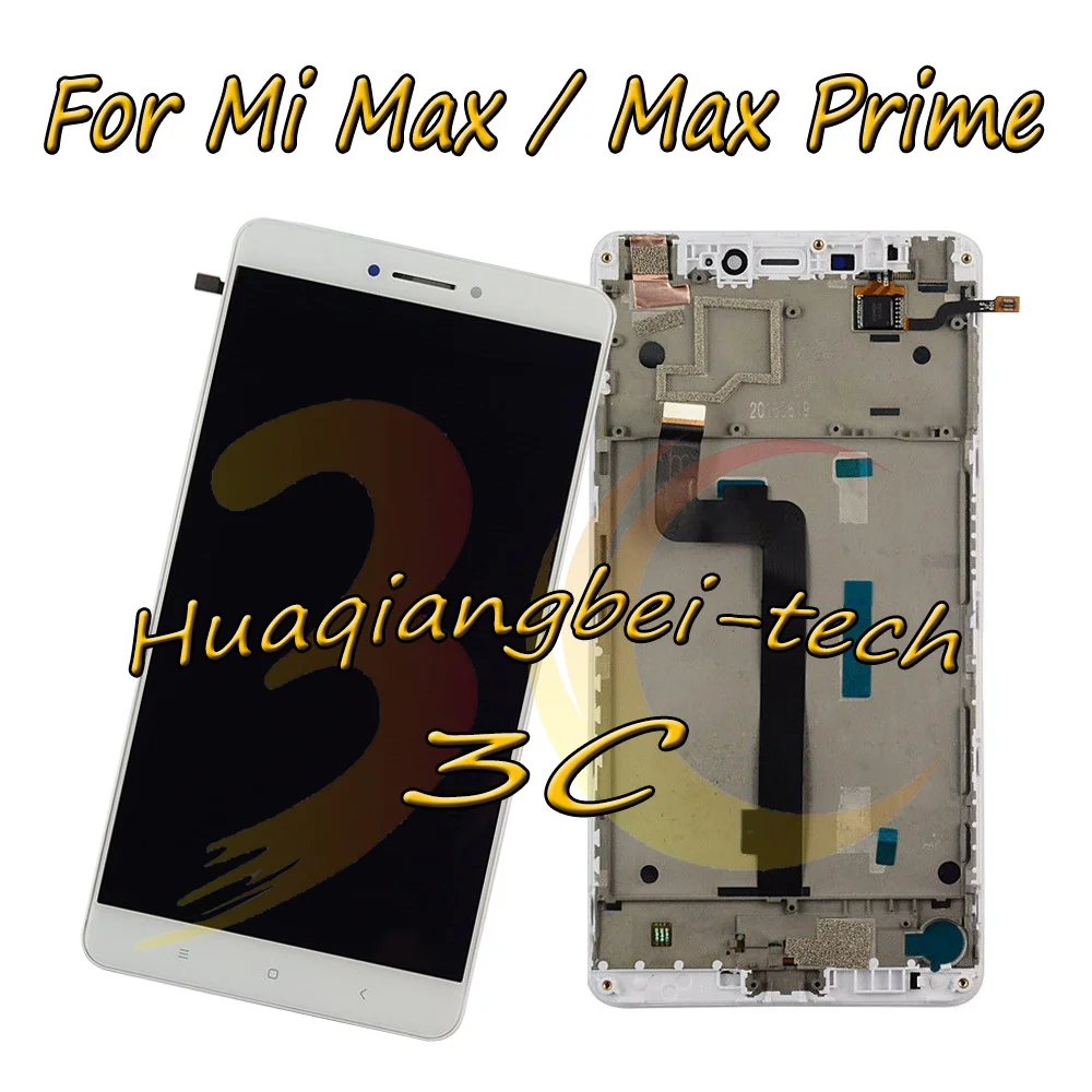 

6.44'' New For Xiaomi Mi Max / Max Prime Full LCD DIsplay + Touch Screen Digitizer Assembly With Frame Black / White 100% Tested