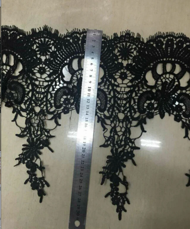 

30cm polyester flower embroidery lace trim, XERY1504k2-1