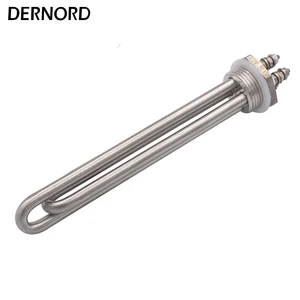 DN25 Immersion Tubular Pemanas Listrik 12V 24V 36V 48V 300W 600W 900W 1200W 1500W 304SS Solar DC Elemen Pemanas Air 1 inci 6 elemen pemanas 24v penjualan terbaik - №