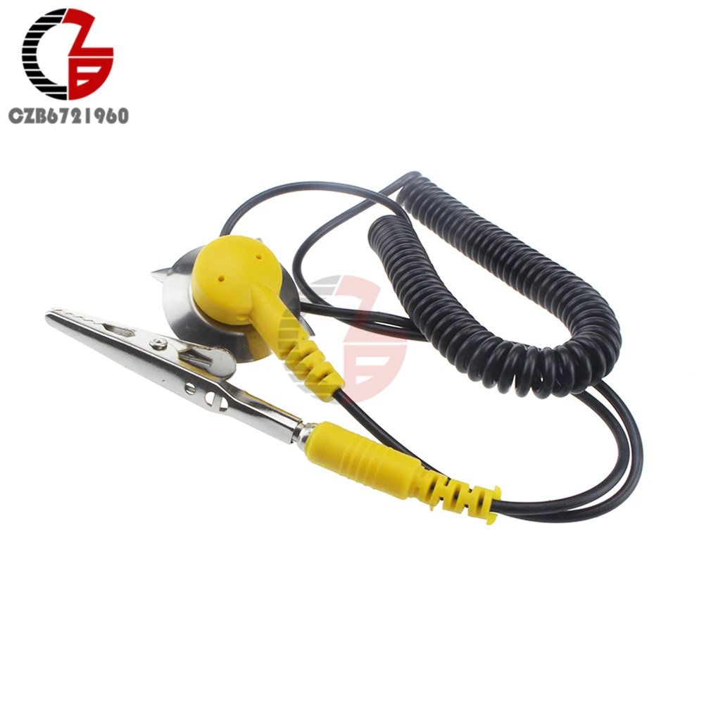 NEW Anti-Static Coil Cable Anti Static ESD Mats Grounding Prevent Static 50cm Cable