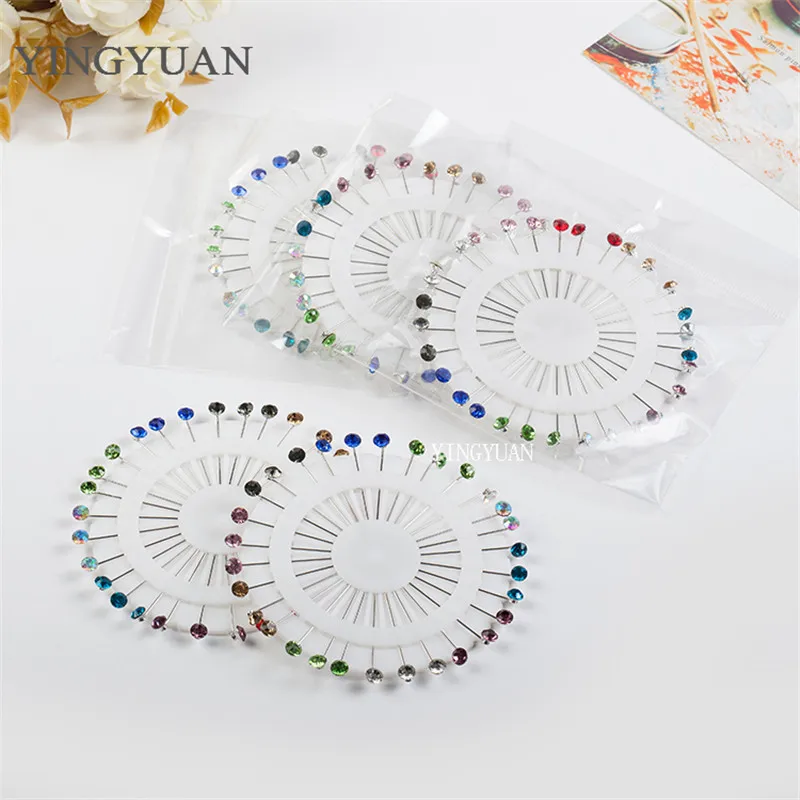 30PCS  New Hijab Pins Set Wholesale 30PCS Crystal Muslim Brooches For Women Safety Scarf Pins Hijab Pins Silver Jewelry Brooch