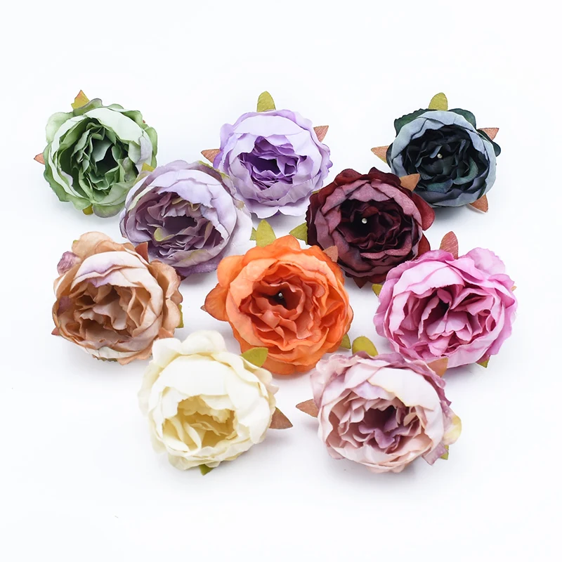 

5 Pieces Peony Head Wedding Bridal Accessories Clearance Fake Stamens Flower Home Decor Diy Gifts Box Artificial Flowers Cheap