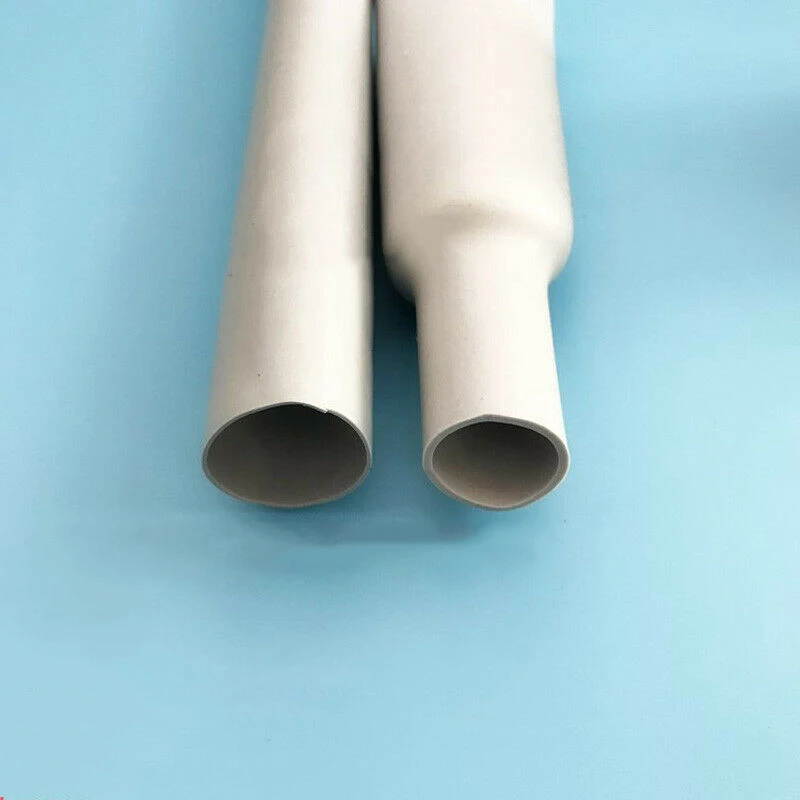 1-10Meters Diameter 0.8mm-30mm Gray Flexible Soft Silicone Heat Shrink Tubing Thick Wall 2500V High Temperature