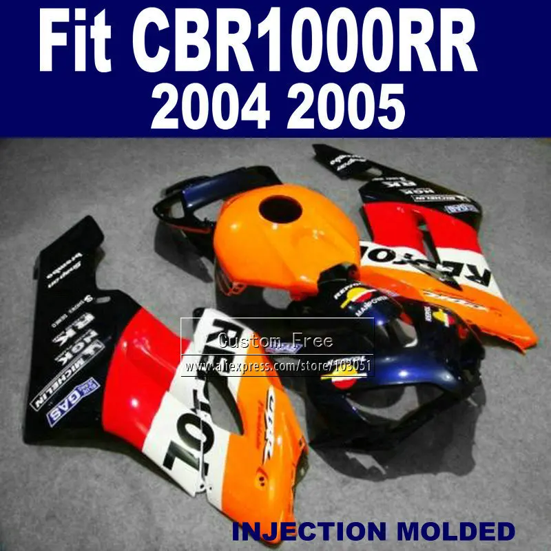 Injection fairings kit for Honda repsol CBR1000RR 2004 2005 CBR 1000 RR 04 05 CBR1000 RR aftermarket fairing bodykits