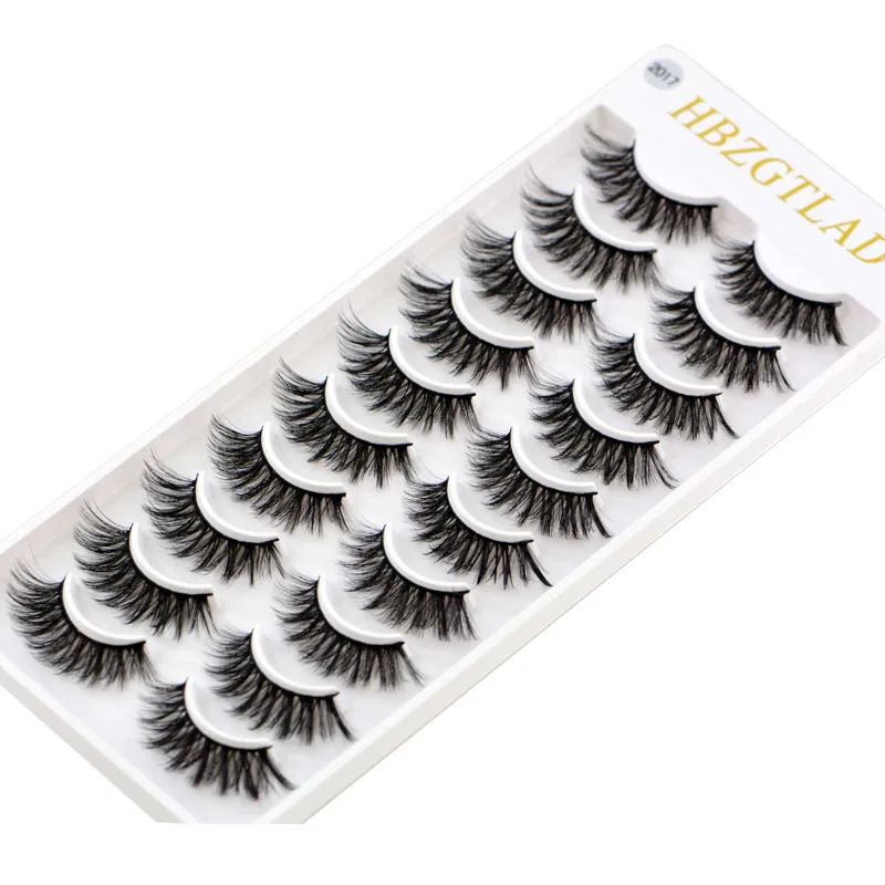 24Styles 10 pairs natural false eyelashes fake lashes long makeup 3d mink lashes extension eyelash mink eyelashes for beauty